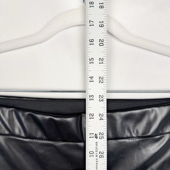 NWT Michael Michael Kors Rocker Edgy Faux Leather Legging Pants Felt Lined Large - Picture 7 of 13